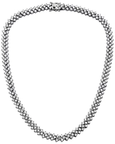 Rachel Glauber Silver Cz Necklace
