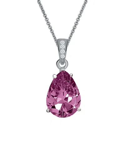 Rachel Glauber Silver Cz Necklace