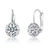 Rachel Glauber Solitaire Drop Earrings With Colored Cubic Zirconia In Silver