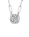 Rachel Glauber Square Bezel Set Clear Cubic Zirconia Solitaire Ne