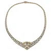 Rachel Glauber 14k Gold Plated With Black Enamel Leopard Head Omega Necklace In Yellow