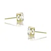 Rachel Glauber Stud Earrings With Colored Cubic Zirconia In Gold