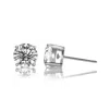 Rachel Glauber Stud Earrings With Colored Cubic Zirconia In Silver