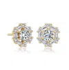 Rachel Glauber 14k Plated Cz Studs In Gold