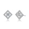 Rachel Glauber Stylish Halo Stud Earrings With Colored Cubic Zirconia In Silver