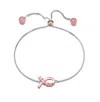 Rachel Glauber Teens/young Adults Two Tone Ribbon Charm Adjustable Bracelet In Red