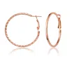 Rachel Glauber Textured Rope Round Hoop Earrings In Multi