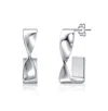 Rachel Glauber Twisted Semi-hoop Earrings In White