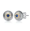 Rachel Glauber Two-tone With Colored Cubic Zirconia Stud Earrings