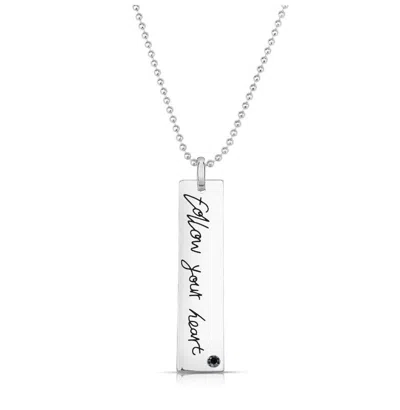 Rachel Glauber White Gold Plated "follow Your Heart" Pendant Necklace