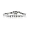 Rachel Glauber White Gold Plated Tennis Bracelet With 5mm Cubic Zirconia In Silver