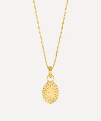 Rachel Jackson 18ct Gold-plated Vermeil Silver Mini You Are My Sunshine Pendant Necklace
