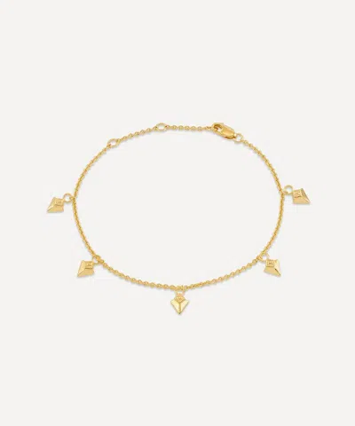 Rachel Jackson 22ct Gold-plated Arrow Spike Charm Bracelet
