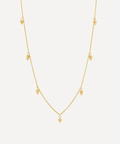 Rachel Jackson 22ct Gold-plated Arrow Spike Station Necklace