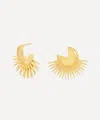 Rachel Jackson 22ct Gold-plated Electric Goddess Statement Stud Earrings