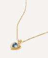 Rachel Jackson 22ct Gold-plated Electric Love Blue Topaz Heart Pendant Necklace