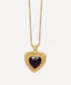 Rachel Jackson 22ct Gold-plated Electric Love Garnet Heart Pendant Necklace