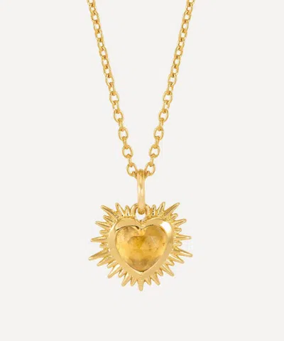 Rachel Jackson 22ct Gold-plated Electric Love November Birthstone Necklace
