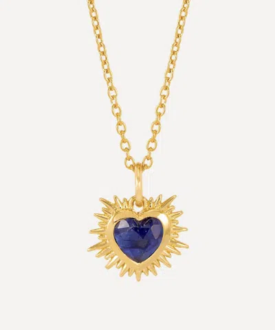 Rachel Jackson 22ct Gold-plated Electric Love September Birthstone Necklace