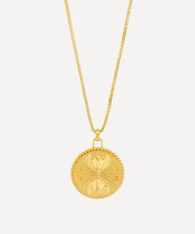 Rachel Jackson 22ct Gold-plated Guardian Angel Token Of Love Pendant Necklace