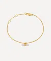 Rachel Jackson 22ct Gold-plated Love Rose Quartz T-bar Bracelet
