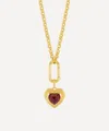 Rachel Jackson 22ct Gold-plated Personalised Electric Love Garnet Heart Pendant Necklace