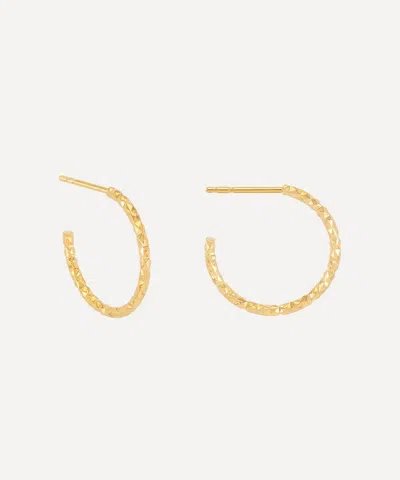 Rachel Jackson 22ct Gold-plated Shimmering Sun Medium Hoop Earrings