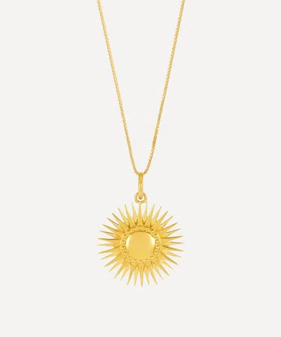 Rachel Jackson 22ct Gold-plated Spiky Rising Sun Pendant Necklace