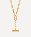 Rachel Jackson 22ct Gold-plated Statement Hardware T-bar Necklace