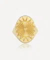 Rachel Jackson 22ct Gold-plated Statement North Star Ring