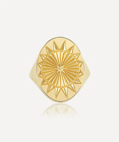 Rachel Jackson 22ct Gold-plated Statement North Star Ring