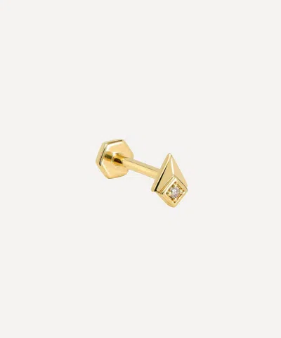 Rachel Jackson 9ct Gold Diamond Arrow Spike Labret Earring
