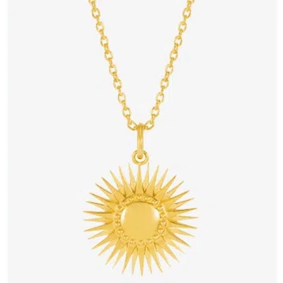 Rachel Jackson Art Deco Sun Necklace In Gold