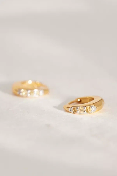 Rachel Jackson Gold-plated Birthstone Huggie Hoop Earrings