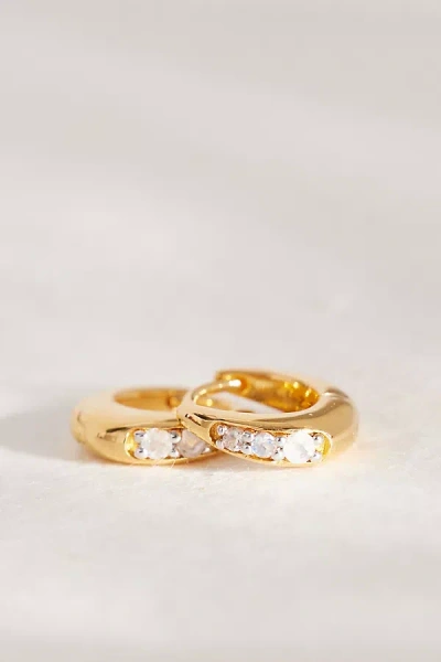 Rachel Jackson Gold-plated Birthstone Huggie Hoop Earrings