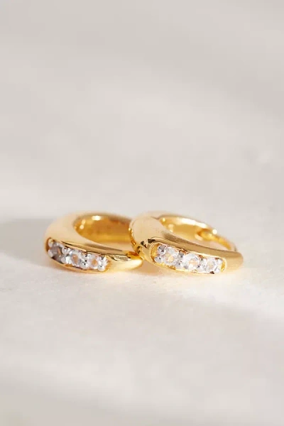 Rachel Jackson Gold-plated Birthstone Huggie Hoop Earrings