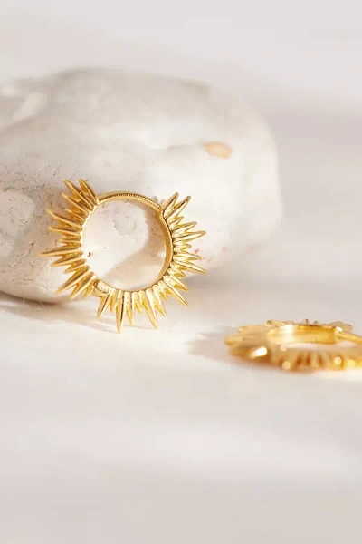 Rachel Jackson Gold Plated Electric Goddess Huggie Hoop Earrings