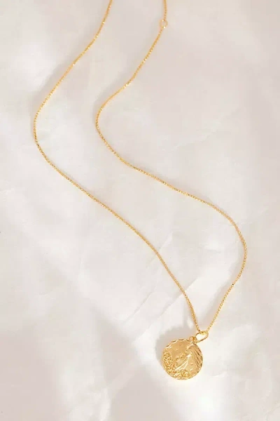 Rachel Jackson Gold-plated Zodiac Art Coin Pendant Necklace