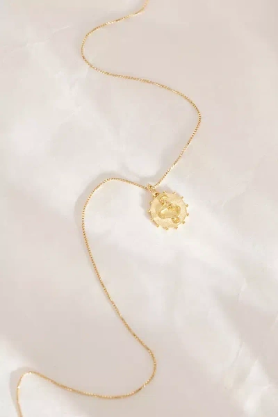 Rachel Jackson Gold-plated Zodiac Art Coin Pendant Necklace