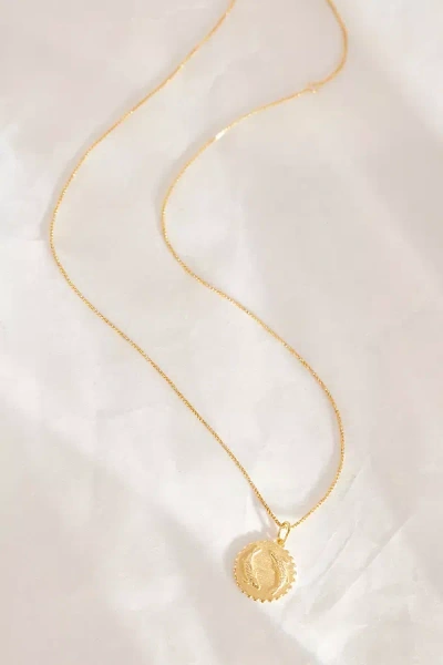 Rachel Jackson Gold-plated Zodiac Art Coin Pendant Necklace