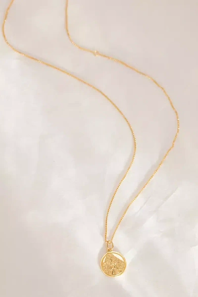 Rachel Jackson Gold-plated Zodiac Art Coin Pendant Necklace
