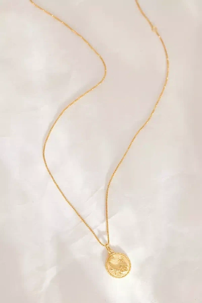 Rachel Jackson Gold-plated Zodiac Art Coin Pendant Necklace