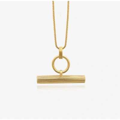 Rachel Jackson Gold T-bar Gold Necklace In Metallic