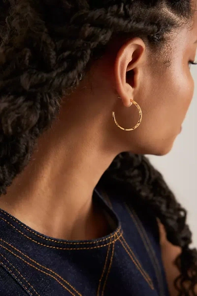 Rachel Jackson Large Arrow Spike Hoop Earrings In Gold