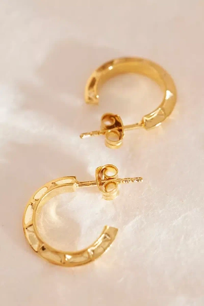 Rachel Jackson Mini Arrow Spike Hoop Earrings In Gold