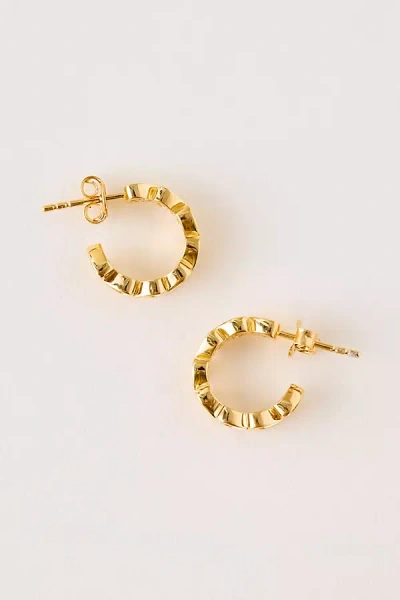 Rachel Jackson Mini Love Story Heart Hoop Earrings In Gold
