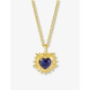 RACHEL JACKSON SEPTEMBER-BIRTHSTONE SAPPHIRE 22CT GOLD-PLATED STERLING-SILVER NECKLACE