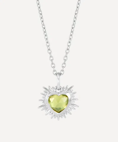 Rachel Jackson Sterling Silver Electric Love August Birthstone Necklace
