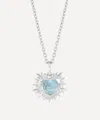Rachel Jackson Sterling Silver Electric Love March Birthstone Necklace