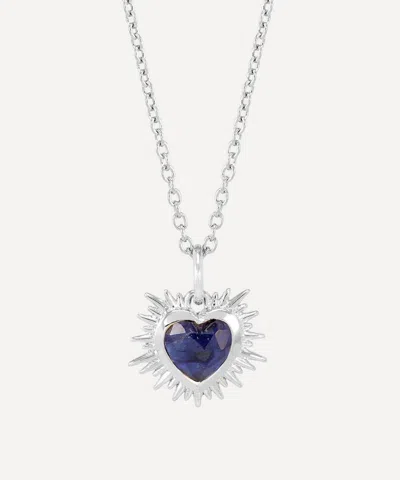 Rachel Jackson Sterling Silver Electric Love September Birthstone Necklace